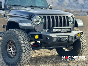 Jeep Wrangler JL Bumper - Front - Rock Slide Engineering - Mid, With Winch Plate - `18-`25 Jeep Wrangler JL Bumper - Front - Rock Slide Engineering - Mid, With Winch Plate - `18-`25
